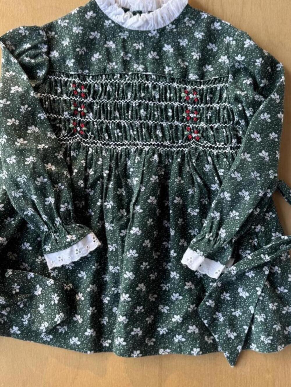 Polly Flinders Girls Green and Multi Dress